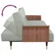 Разтегателен диван с поставки за чаши, светлосив, кадифе