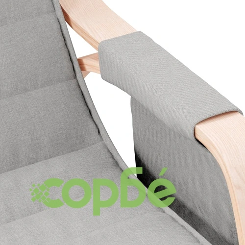 Люлеещ стол, светлосив, текстил ➤ топ цена ➤ sorbe.bg