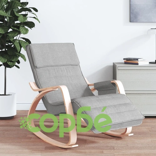 Люлеещ стол, светлосив, текстил ➤ топ цена ➤ sorbe.bg