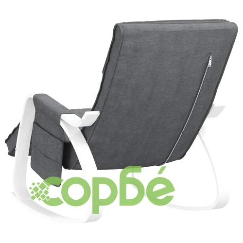 Люлеещ стол, тъмносив, текстил ➤ топ цена ➤ sorbe.bg