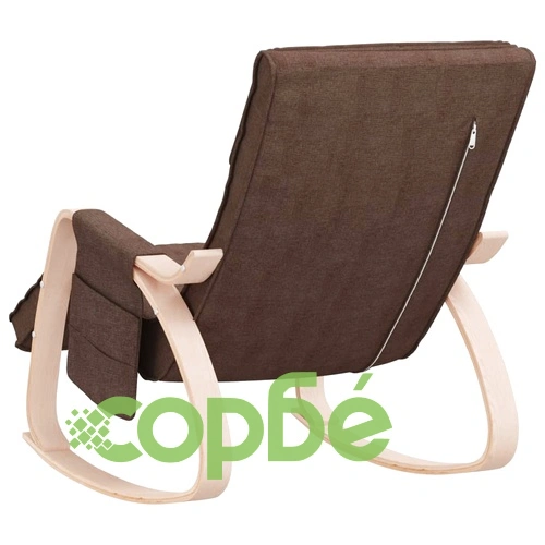 Люлеещ стол, тъмнокафяв, текстил ➤ топ цена ➤ sorbe.bg