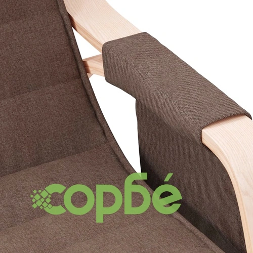 Люлеещ стол, тъмнокафяв, текстил ➤ топ цена ➤ sorbe.bg