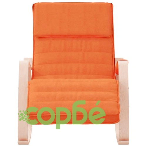 Люлеещ се стол, тъмножълт, текстил ➤ топ цена ➤ sorbe.bg