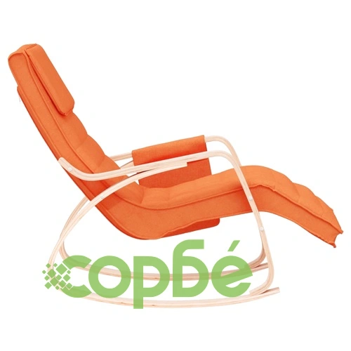 Люлеещ се стол, тъмножълт, текстил ➤ топ цена ➤ sorbe.bg