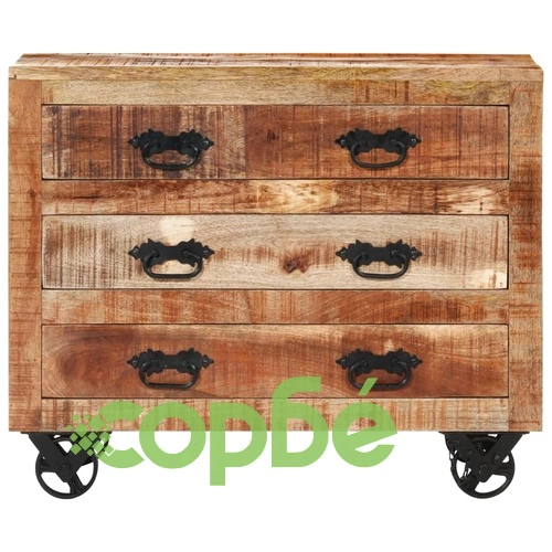 Бюфет с 3 чекмеджета 80x30x65 см масивно мангово дърво ➤ топ цена ➤ sorbe.bg