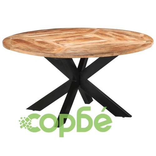 Трапезна маса, 150x76 cм, грубо мангово дърво масив ➤ топ цена ➤ sorbe.bg