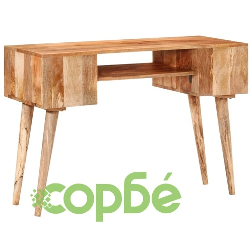 Бюро с чекмеджета 110x47x76 см мангово дърво масив ➤ топ цена ➤ sorbe.bg