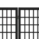 Параван за стая, 4 панела, японски стил, 160х170 cм, черен