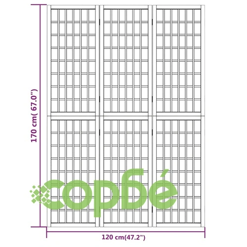Сгъваем параван за стая, 3 панела, в японски стил, 120x170 cм ➤ топ цена ➤ sorbe.bg