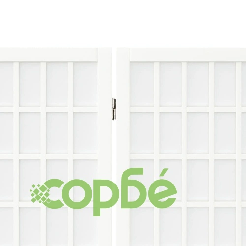 Параван за стая, 3 панела, в японски стил, 120x170 cм, бял ➤ топ цена ➤ sorbe.bg