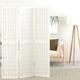 Параван за стая, 3 панела, в японски стил, 120x170 cм, бял