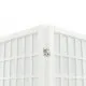 Параван за стая, 4 панела, в японски стил, 160x170 cм, бял