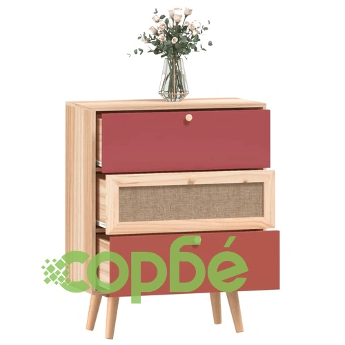 Сайдборд с чекмеджета, 60x30x75 см, инженерно дърво ➤ топ цена ➤ sorbe.bg