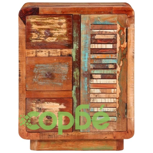 Бюфет с 3 чекмеджета 55x30x70 см масивно регенерирано дърво ➤ топ цена ➤ sorbe.bg