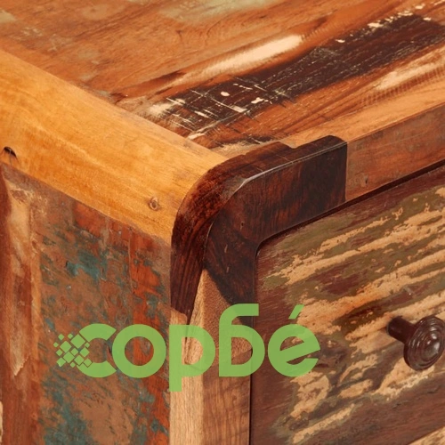 Бюфет с 3 чекмеджета 55x30x70 см масивно регенерирано дърво ➤ топ цена ➤ sorbe.bg