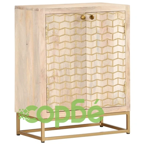 Сайдборд с 2 врати, 55x30x70 см, мангово дърво масив ➤ топ цена ➤ sorbe.bg