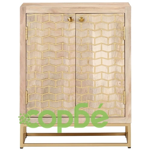 Сайдборд с 2 врати, 55x30x70 см, мангово дърво масив ➤ топ цена ➤ sorbe.bg