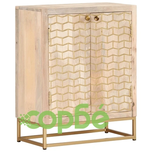 Сайдборд с 2 врати, 55x30x70 см, мангово дърво масив ➤ топ цена ➤ sorbe.bg