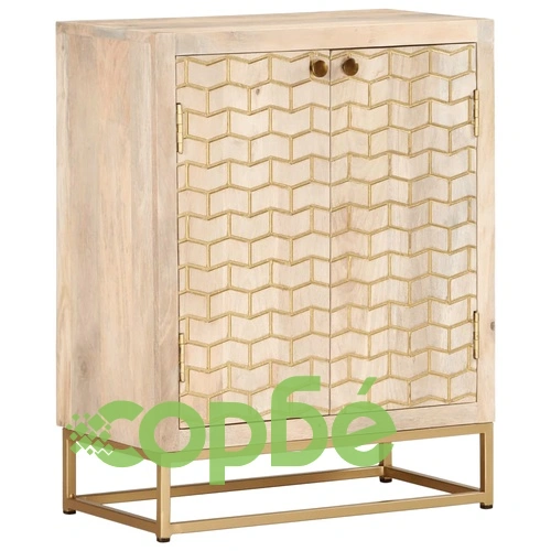 Сайдборд с 2 врати, 55x30x70 см, мангово дърво масив ➤ топ цена ➤ sorbe.bg
