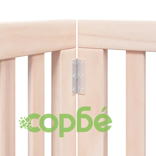 Сгъваема преграда за кучета с врата 6 панела 300 см топола ➤ топ цена ➤ sorbe.bg