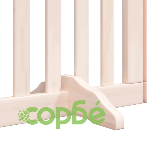 Сгъваема преграда за кучета с врата 6 панела 300 см топола ➤ топ цена ➤ sorbe.bg