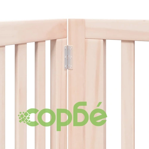 Сгъваема преграда за кучета с врата 4 панела 320 см топола ➤ топ цена ➤ sorbe.bg