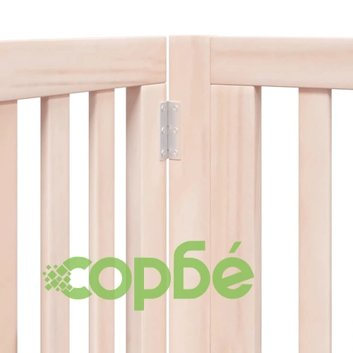 Сгъваема преграда за кучета с врата 4 панела 320 см топола ➤ топ цена ➤ sorbe.bg