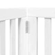 Сгъваема преграда за кучета с врата 6 панела бял 300 см топола