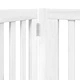 Сгъваема преграда за кучета с врата 4 панела бял 320 см топола