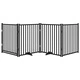 Сгъваема преграда за кучета с врата 4 панела 320 см Масивна ела