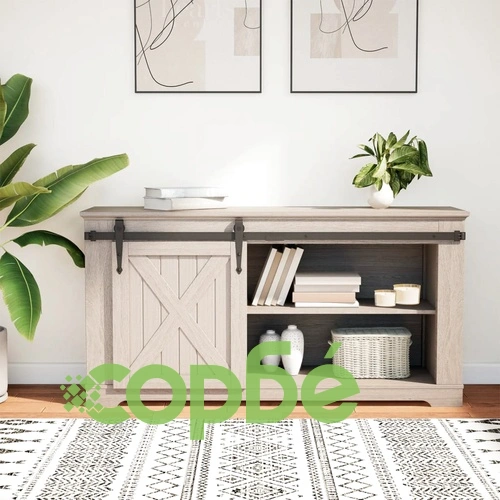 Кит мини плъзгаща врата за шкаф черен 122 см въглеродна стомана ➤ топ цена ➤ sorbe.bg