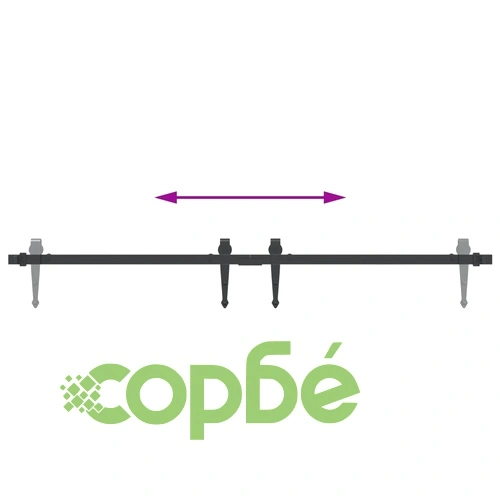 Кит мини плъзгаща врата за шкаф черен 122 см въглеродна стомана ➤ топ цена ➤ sorbe.bg