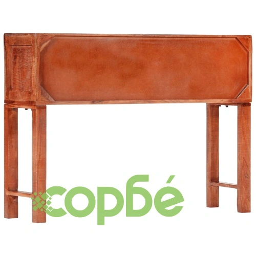 Конзолна маса, 120x32x80 cм, грубо акациево дърво масив ➤ топ цена ➤ sorbe.bg