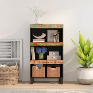 Страничен шкаф, 60x33x107 см, регенерирано дърво масив