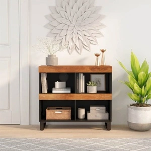 Страничен шкаф 85x33x75 см манго масивно дърво