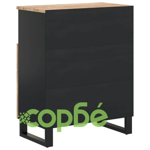 Сайдборд с 2 врати, 60x33x75 см, мангово дърво масив ➤ топ цена ➤ sorbe.bg