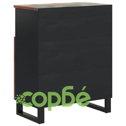 Сайдборд с 2 врати, 60x33x75 см, регенерирано дърво масив ➤ топ цена ➤ sorbe.bg