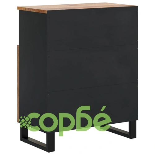 Сайдборд с 2 врати, 60x33x75 см, мангово дърво масив ➤ топ цена ➤ sorbe.bg