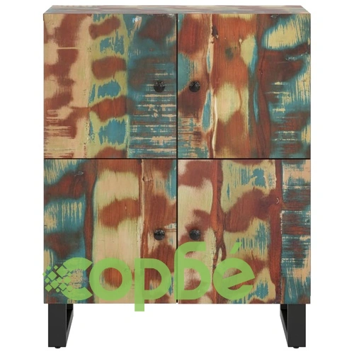 Сайдборд с 4 врати, 60x33x75 см, регенерирано дърво масив ➤ топ цена ➤ sorbe.bg