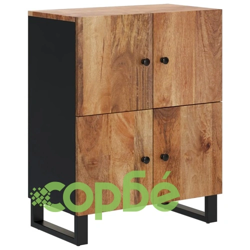Сайдборд с 4 врати, 60x33x75 см, мангово дърво масив ➤ топ цена ➤ sorbe.bg