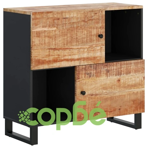 Сайдборд с 2 врати, 80x33x75 см, мангово дърво масив ➤ топ цена ➤ sorbe.bg