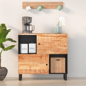 Сайдборд с 2 врати, 80x33x75 см, мангово дърво масив