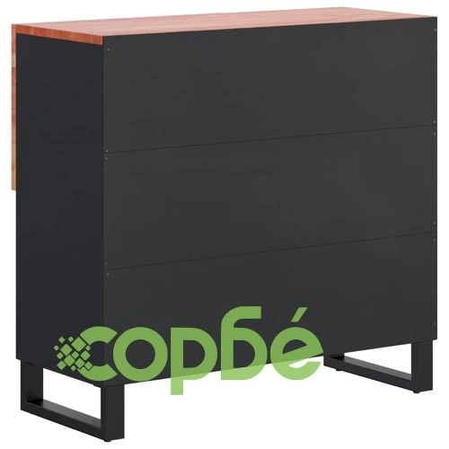 Сайдборд с 2 врати, 80x33x75 см, акациево дърво масив ➤ топ цена ➤ sorbe.bg