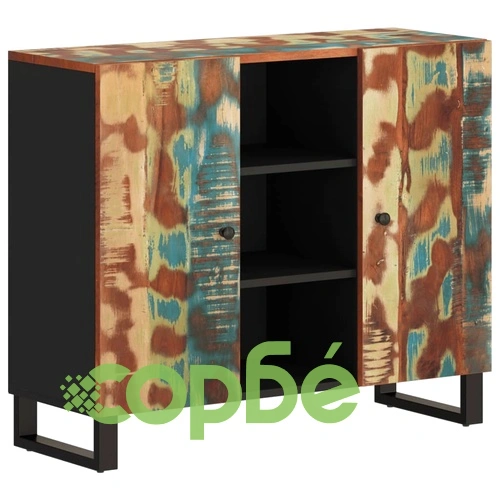 Сайдборд с 2 врати 90x33x75 см масивно регенерирано дърво ➤ топ цена ➤ sorbe.bg