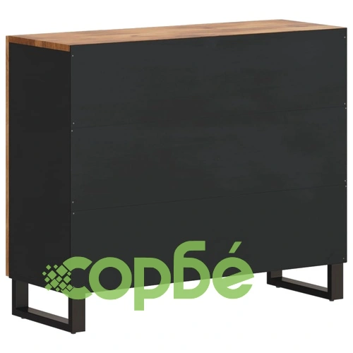 Сайдборд с 2 врати, 90x33x75 см, мангово дърво масив ➤ топ цена ➤ sorbe.bg