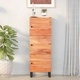 Висок шкаф с 3 врати 40x33x110 см масивно дърво акация и желязо