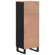 Висок шкаф с 3 врати 40x33x110 см масивно дърво манго и желязо