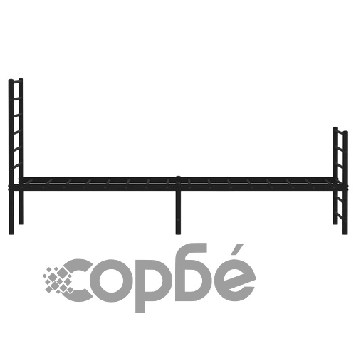 Метална рамка за легло с горна и долна табла, черна, 90x200 см ➤ топ цена ➤ sorbe.bg
