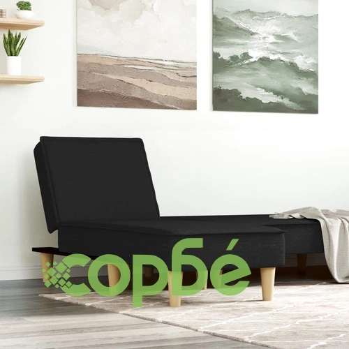 Кушетка, черна, текстил ➤ топ цена ➤ sorbe.bg