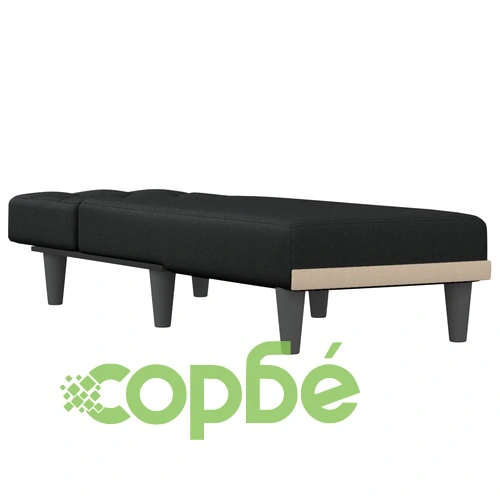 Кушетка, черна, текстил ➤ топ цена ➤ sorbe.bg